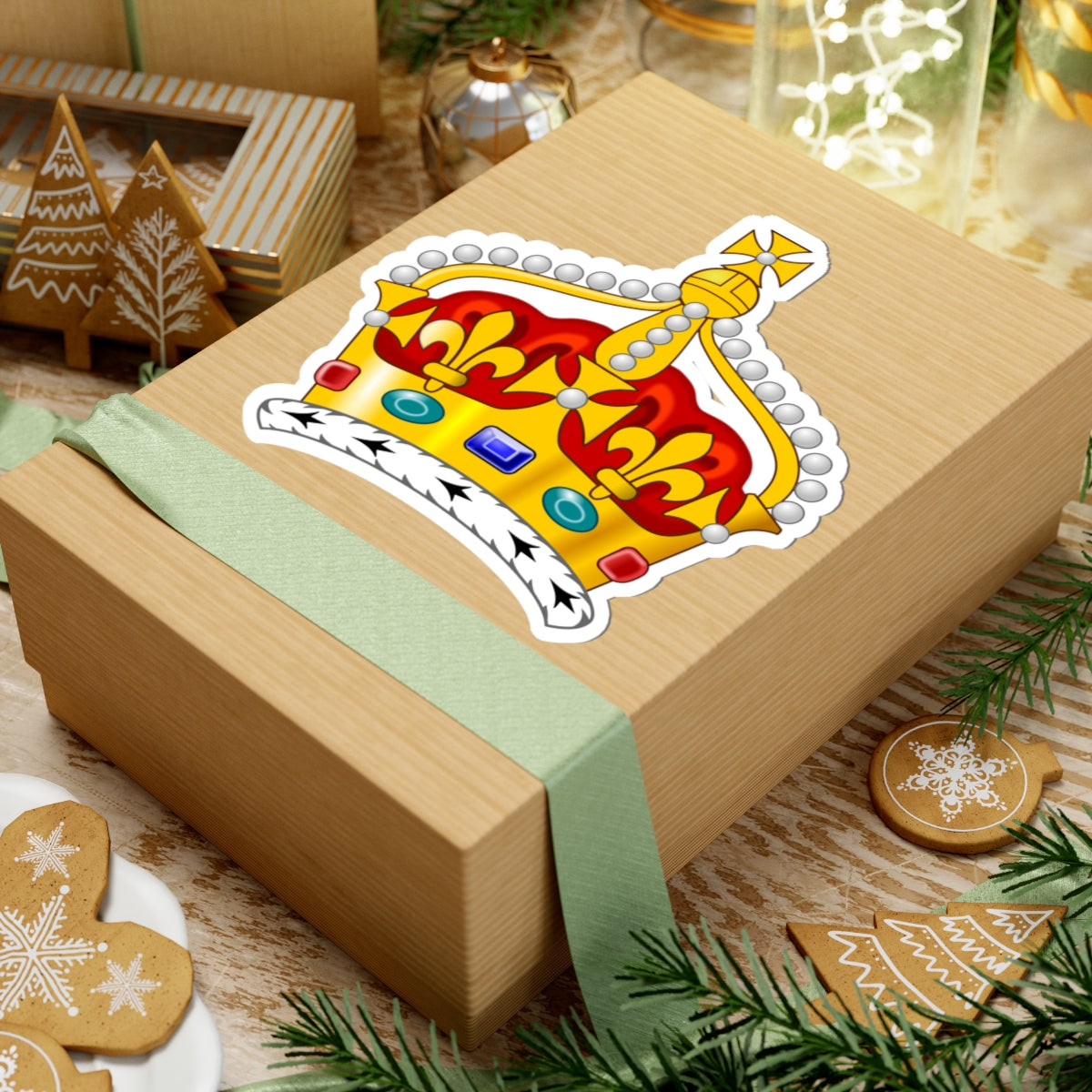 2022 pattern Queen Consorts Crown United Kingdom 2D (United Kingdom) (Coat of Arms) STICKER Vinyl Kiss-Cut Decal