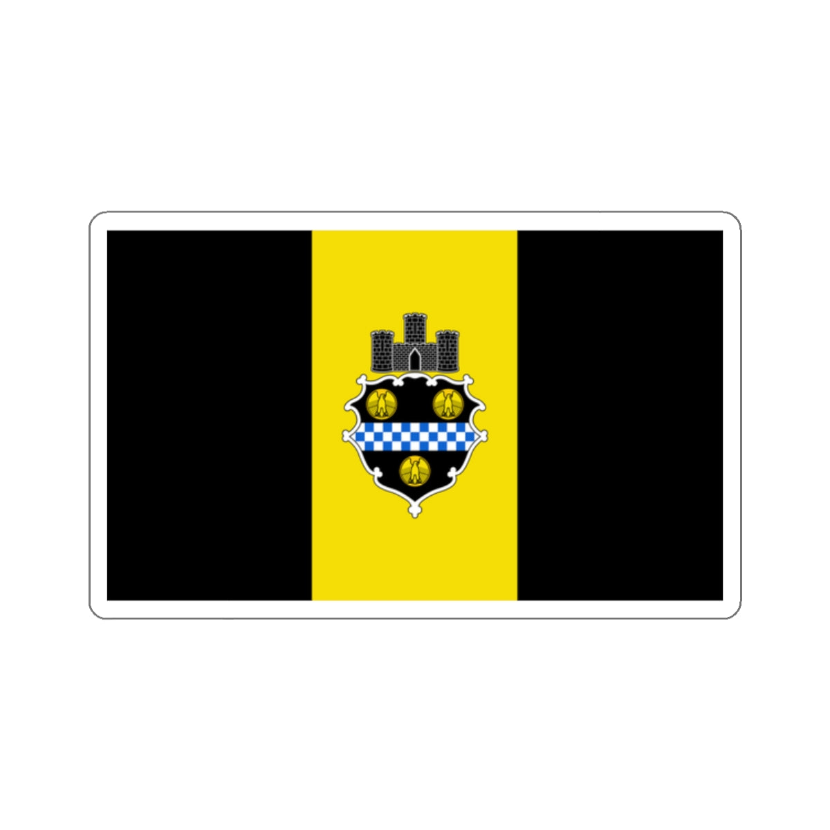 Flag of Pittsburgh, Pennsylvania - STICKER Vinyl Kiss-Cut Decal