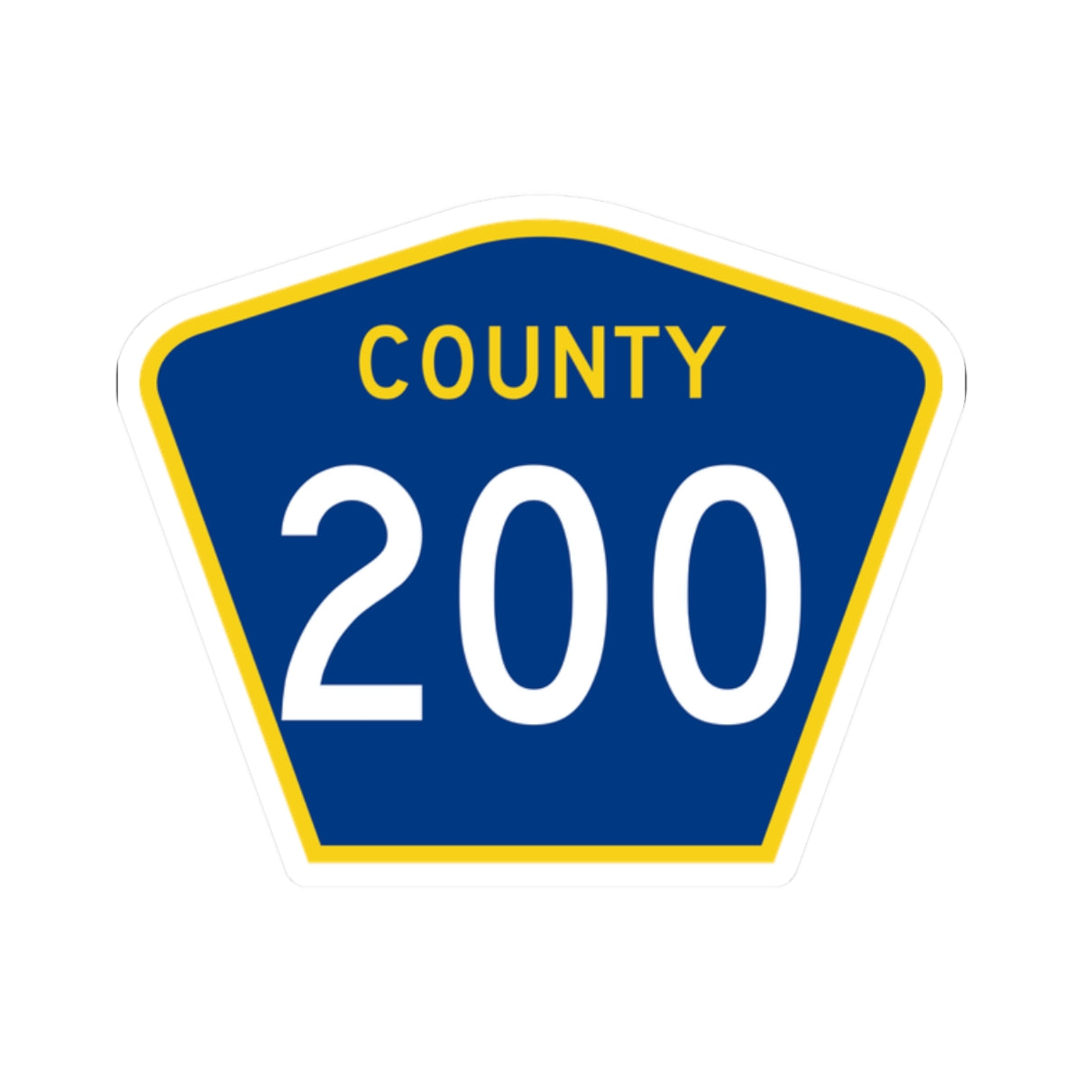 County 200 MN (Minnesota) (Road Sign) STICKER Vinyl Kiss-Cut Decal