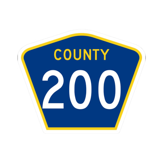 County 200 MN (Minnesota) (Road Sign) STICKER Vinyl Kiss-Cut Decal