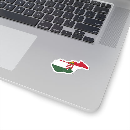 Flag-map of Hungary 1939-1940 (Hungary) STICKER Vinyl Kiss-Cut Decal