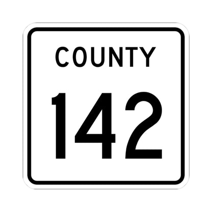 County 142 square (Minnesota) (Road Sign) STICKER Vinyl Kiss-Cut Decal