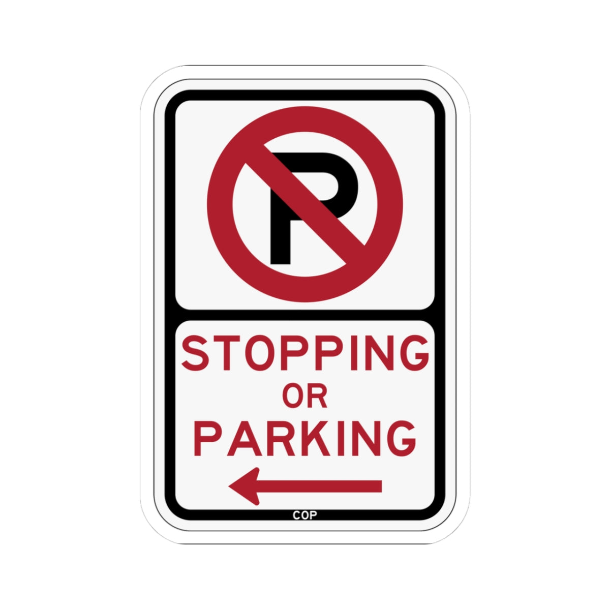 PBOT Road sign P1300L (Oregon) (Road Sign) STICKER Vinyl Kiss-Cut Decal