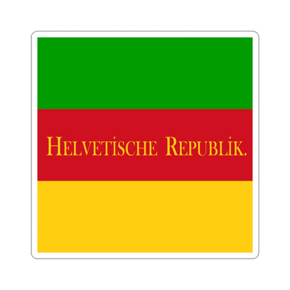 Flag of the Helvetic Republic German (Switzerland) STICKER Vinyl Kiss-Cut Decal