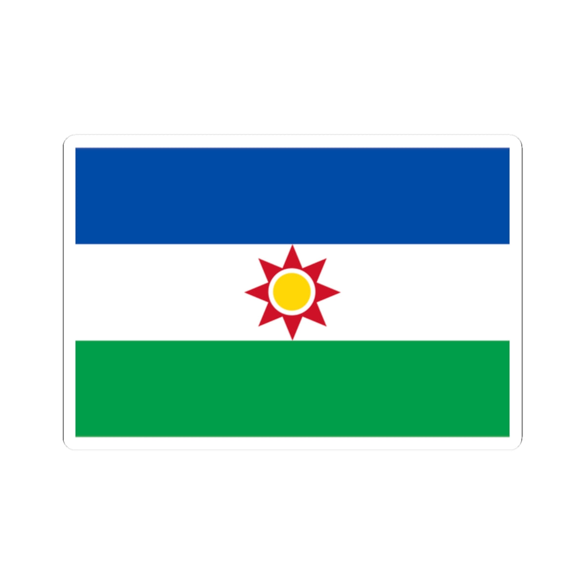 Flag of Iraq Proposed 3-2 (Iraq) STICKER Vinyl Kiss-Cut Decal