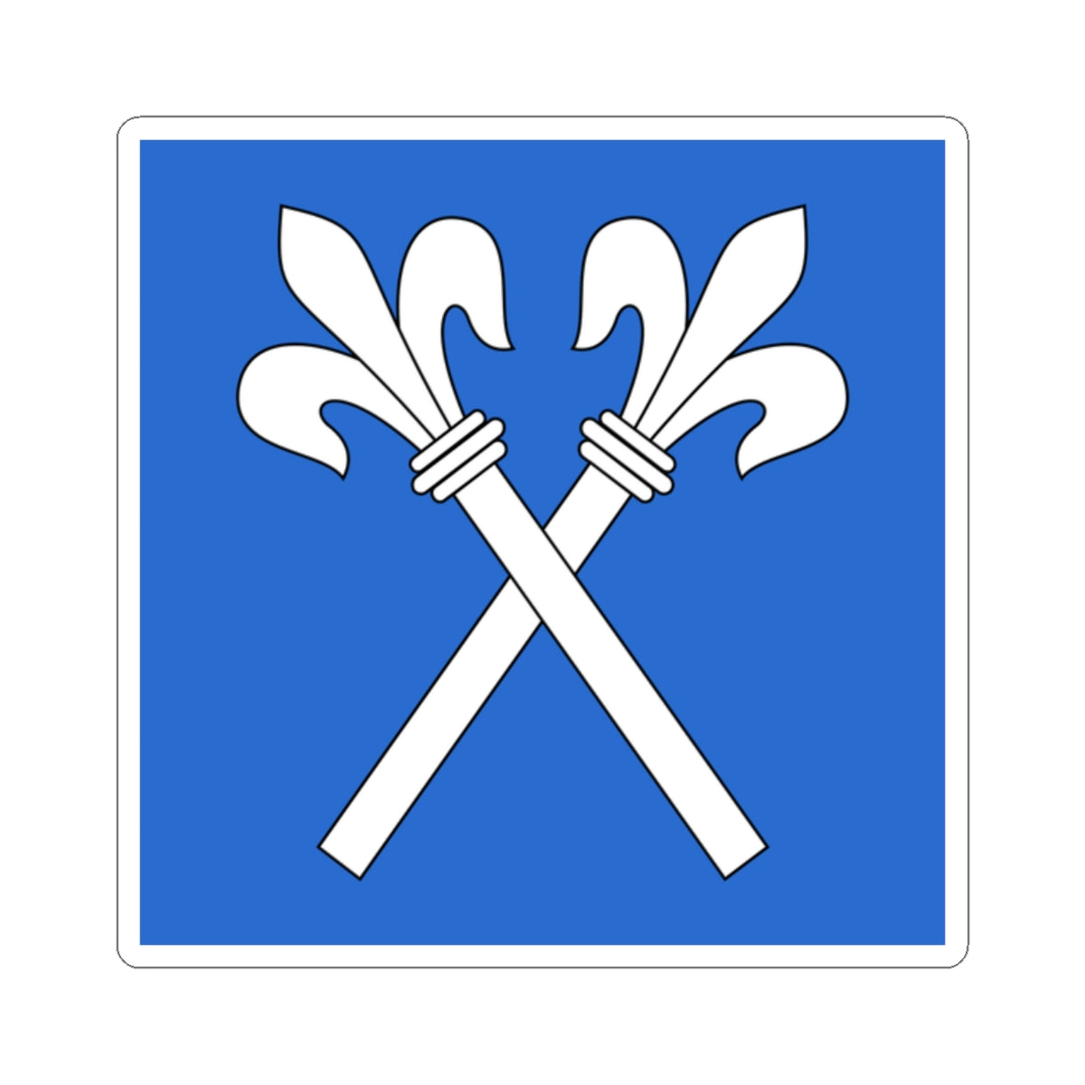CHE Fluntern ZH Flag (Switzerland) STICKER Vinyl Kiss-Cut Decal