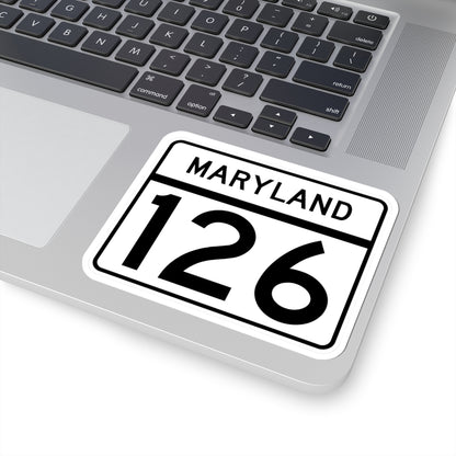MD Route 126 (Maryland) (Road Sign) STICKER Vinyl Kiss-Cut Decal