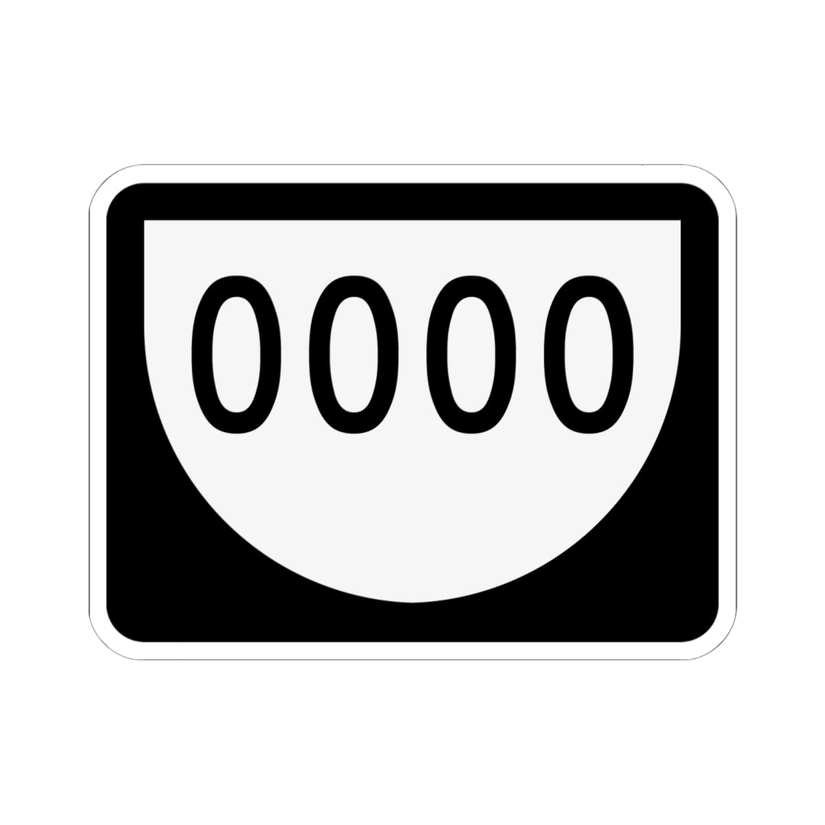 PR urban primary 0000 (Puerto Rico) (Road Sign) STICKER Vinyl Kiss-Cut Decal