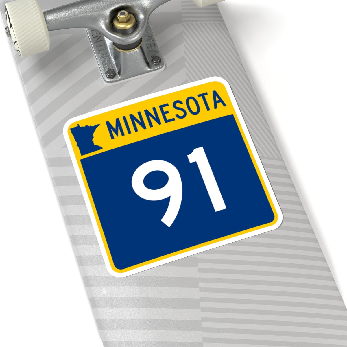 MN-91 (Minnesota) (Road Sign) STICKER Vinyl Kiss-Cut Decal