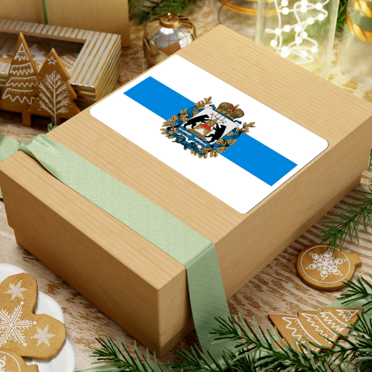 Unofficial flag of Novgorod Oblast until 2007 (Russia) STICKER Vinyl Kiss-Cut Decal