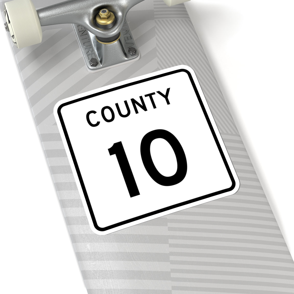County 10 square (Minnesota) (Road Sign) STICKER Vinyl Kiss-Cut Decal