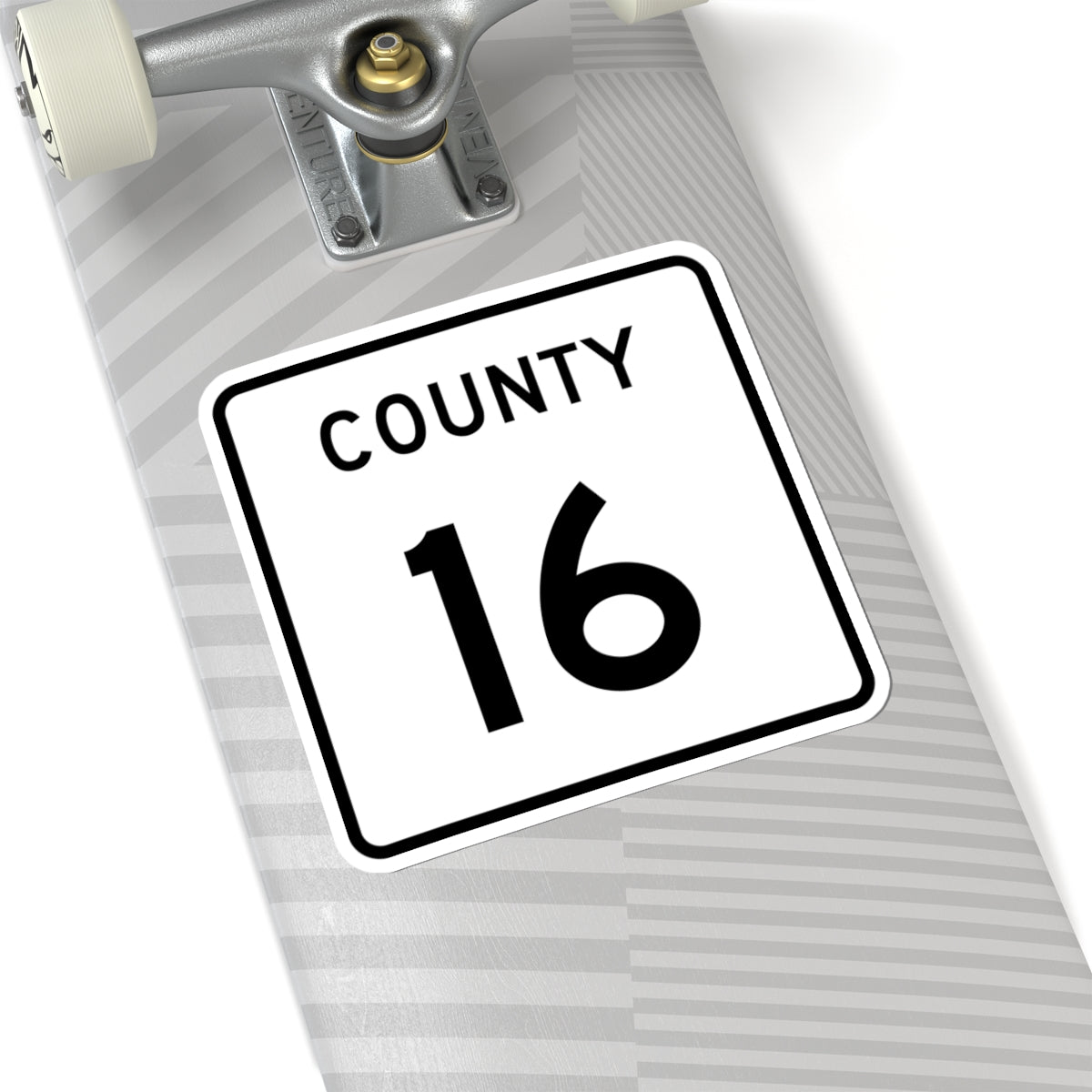 County 16 square (Minnesota) (Road Sign) STICKER Vinyl Kiss-Cut Decal