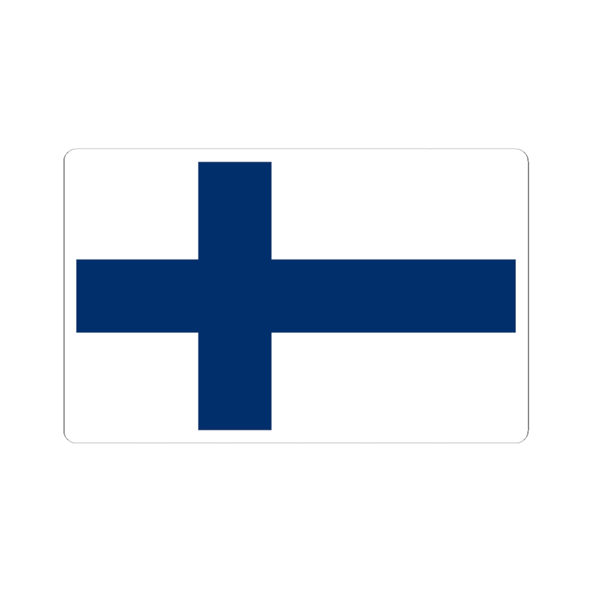 Flag of Finland (Finland) STICKER Vinyl Kiss-Cut Decal
