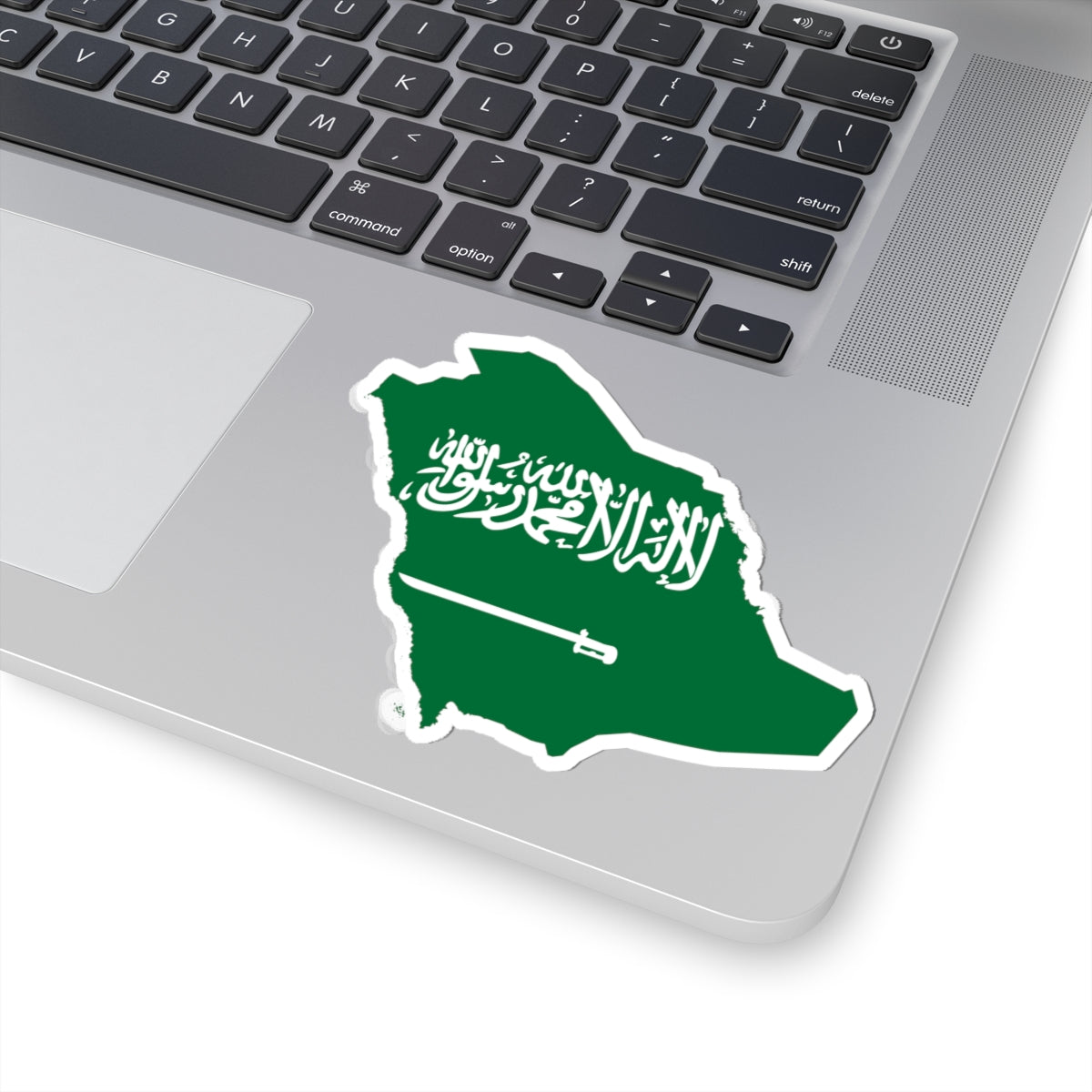 Flag-map of Saudi Arabia (Saudi Arabia) STICKER Vinyl Kiss-Cut Decal