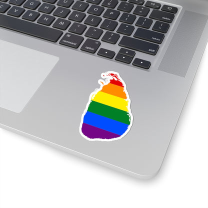 LGBT flag map of Sri Lanka (Sri Lanka) STICKER Vinyl Kiss-Cut Decal