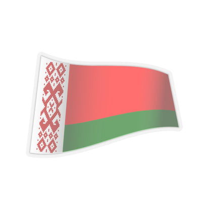 Belarus Flag - iconic waving (Belarus) STICKER Vinyl Kiss-Cut Decal