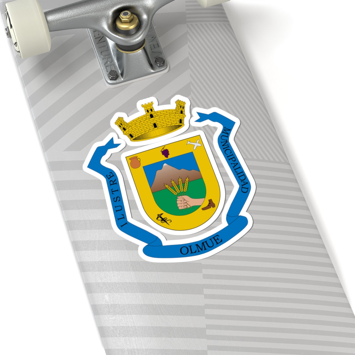 Escudo de Olmué (Chile) (Coat of Arms) STICKER Vinyl Kiss-Cut Decal