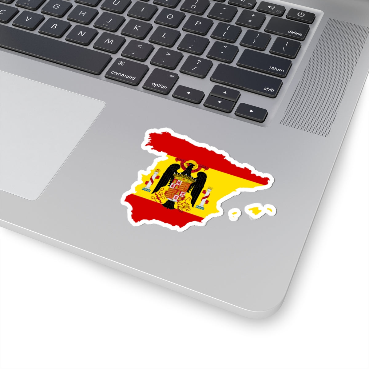 Flag-map of Spain 1945-1977 (Spain) STICKER Vinyl Kiss-Cut Decal