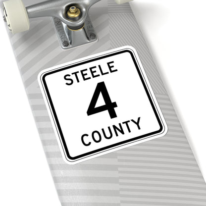 Steele County Route 4 MN (Minnesota) (Road Sign) STICKER Vinyl Kiss-Cut Decal