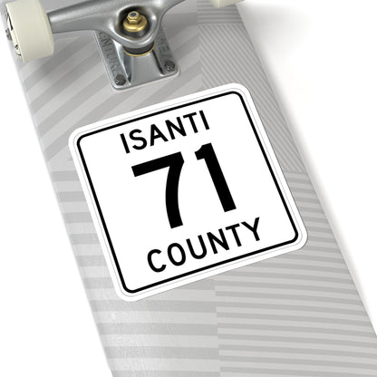 Isanti County 71 MN (Minnesota) (Road Sign) STICKER Vinyl Kiss-Cut Decal