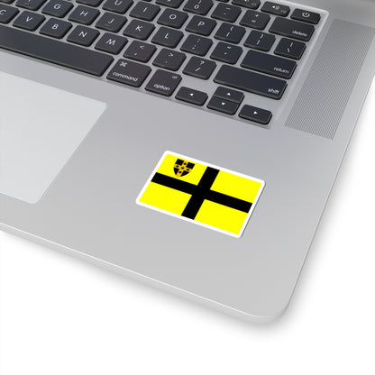 Flag of St David early with Diocese of St Davids Shield in Canton (United Kingdom) STICKER Vinyl Kiss-Cut Decal