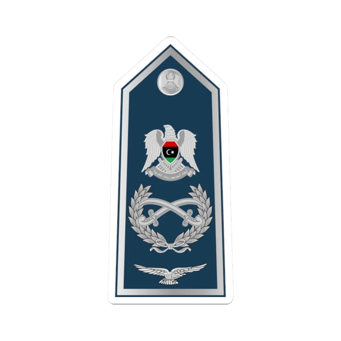 16.Libyan Air Force AM (Libya) (Military Rank) STICKER Vinyl Kiss-Cut Decal 2 Inch White - The Sticker Space