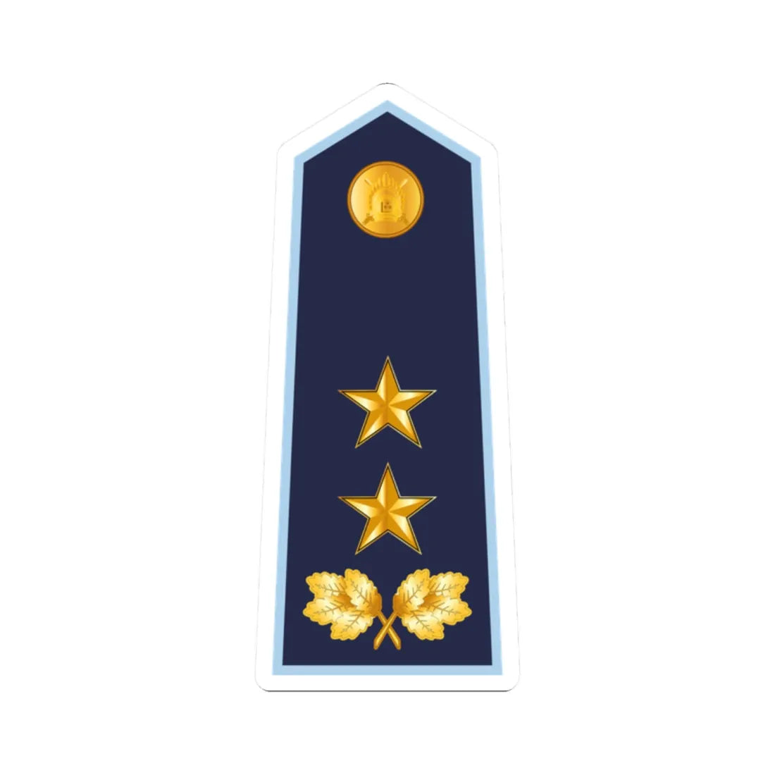 16.LVAF MG (Latvia) (Military Rank) STICKER Vinyl Kiss-Cut Decal 2 Inch White - The Sticker Space