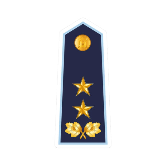 16.LVAF MG (Latvia) (Military Rank) STICKER Vinyl Kiss-Cut Decal 2 Inch White - The Sticker Space