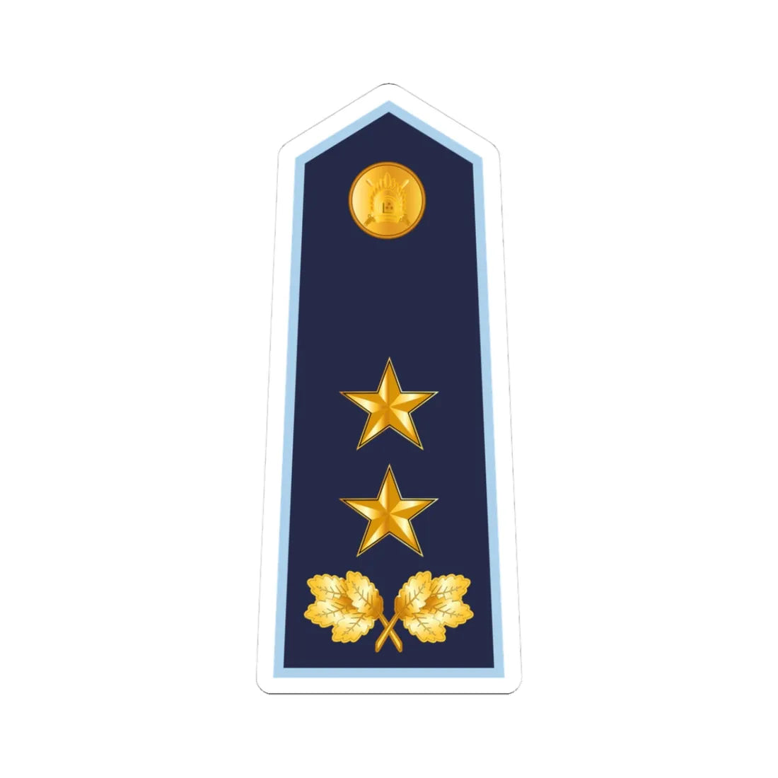 16.LVAF MG (Latvia) (Military Rank) STICKER Vinyl Kiss-Cut Decal 3 Inch White - The Sticker Space