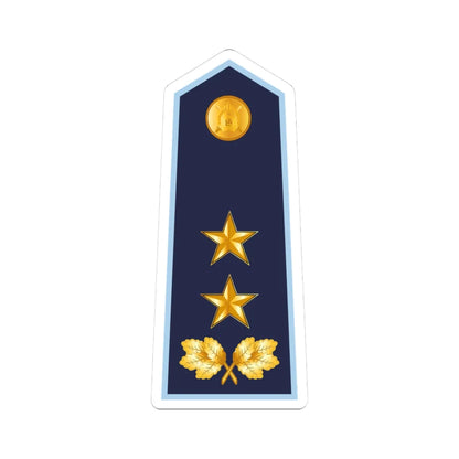 16.LVAF MG (Latvia) (Military Rank) STICKER Vinyl Kiss-Cut Decal 3 Inch White - The Sticker Space