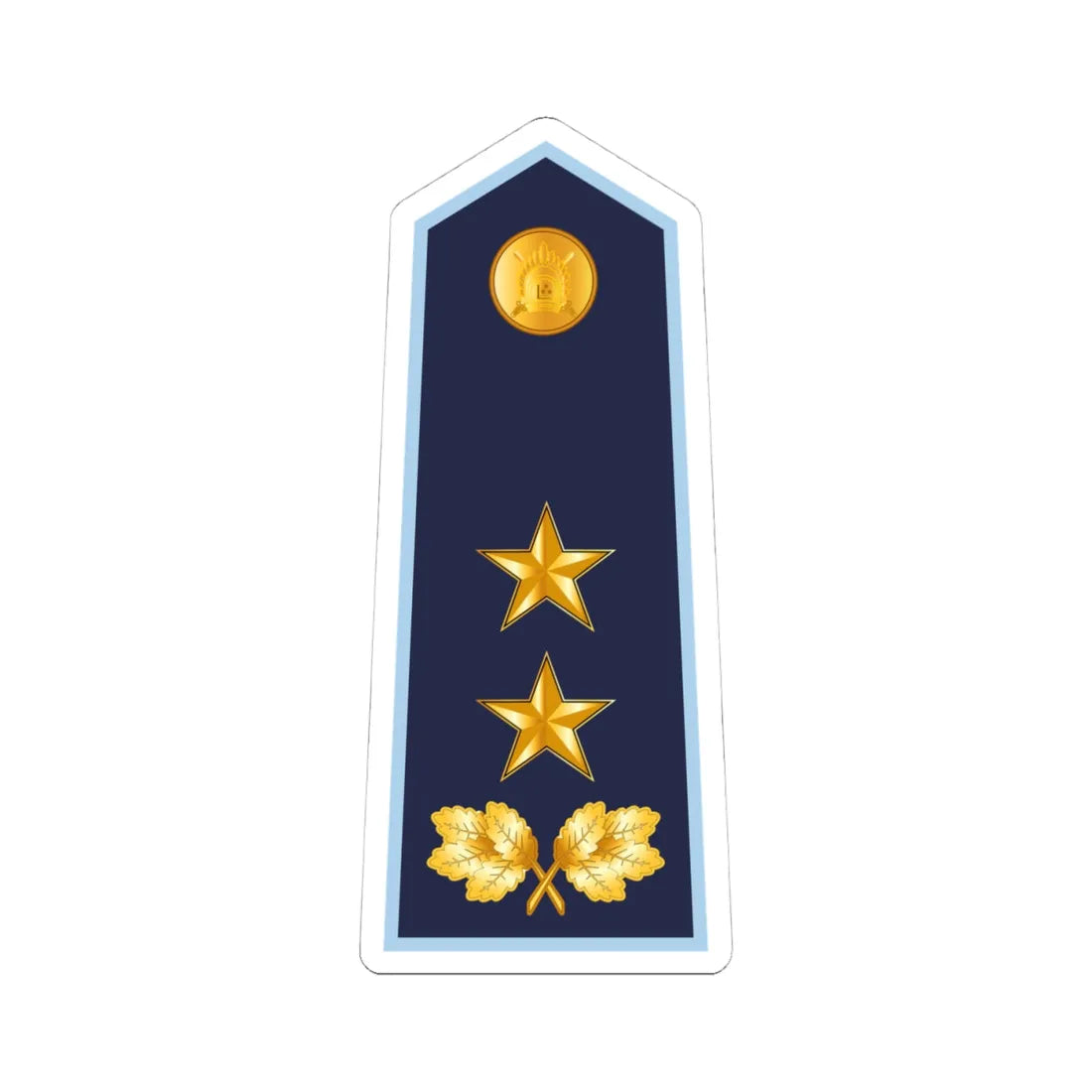 16.LVAF MG (Latvia) (Military Rank) STICKER Vinyl Kiss-Cut Decal 4 Inch White - The Sticker Space