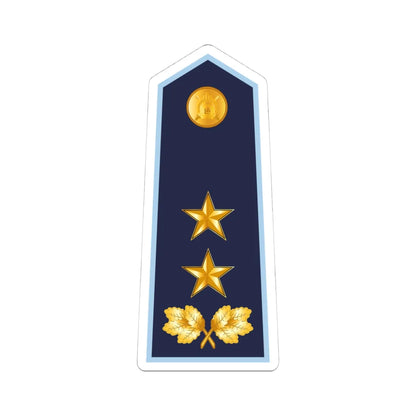 16.LVAF MG (Latvia) (Military Rank) STICKER Vinyl Kiss-Cut Decal 4 Inch White - The Sticker Space