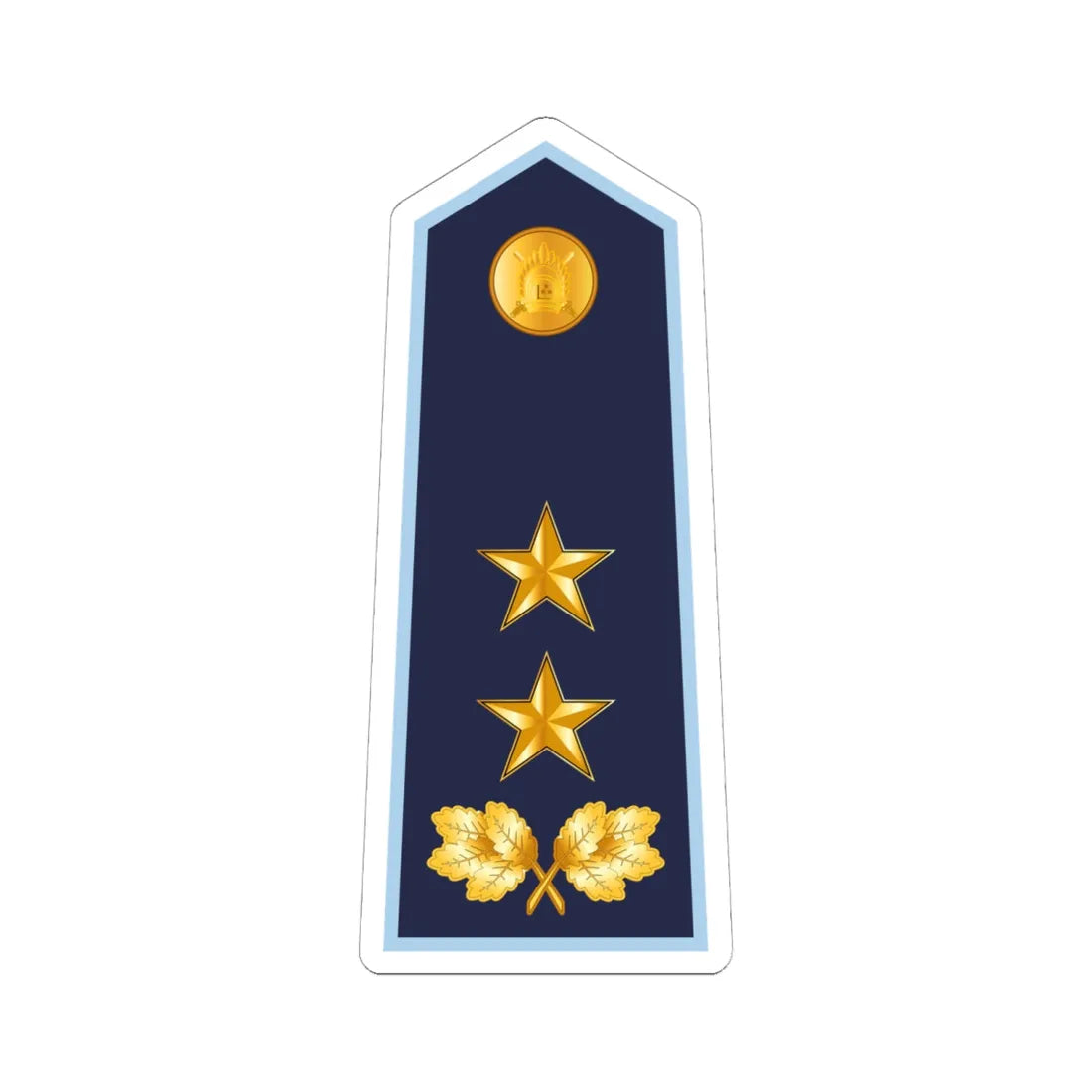 16.LVAF MG (Latvia) (Military Rank) STICKER Vinyl Kiss-Cut Decal 6 Inch White - The Sticker Space