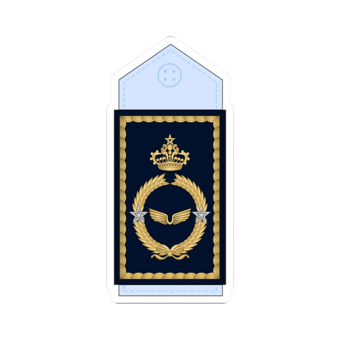 16.Moroccan Air Force BG (Morocco) (Military Rank) STICKER Vinyl Kiss-Cut Decal 2 Inch White - The Sticker Space