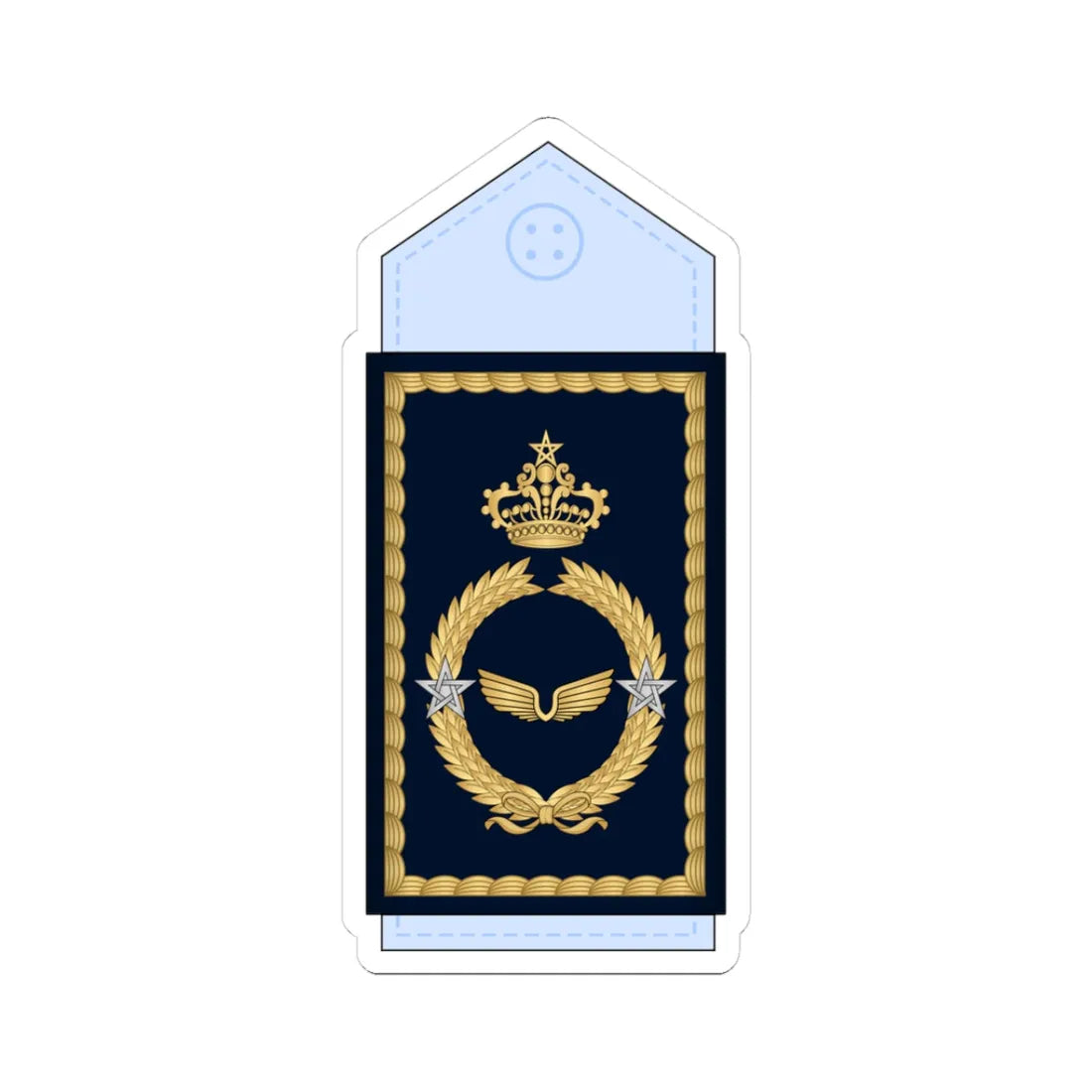 16.Moroccan Air Force BG (Morocco) (Military Rank) STICKER Vinyl Kiss-Cut Decal 3 Inch White - The Sticker Space