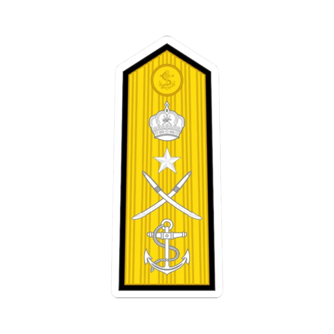 16.RNO VADM Sleeve (Oman) (Military Rank) STICKER Vinyl Kiss-Cut Decal 2 Inch White - The Sticker Space