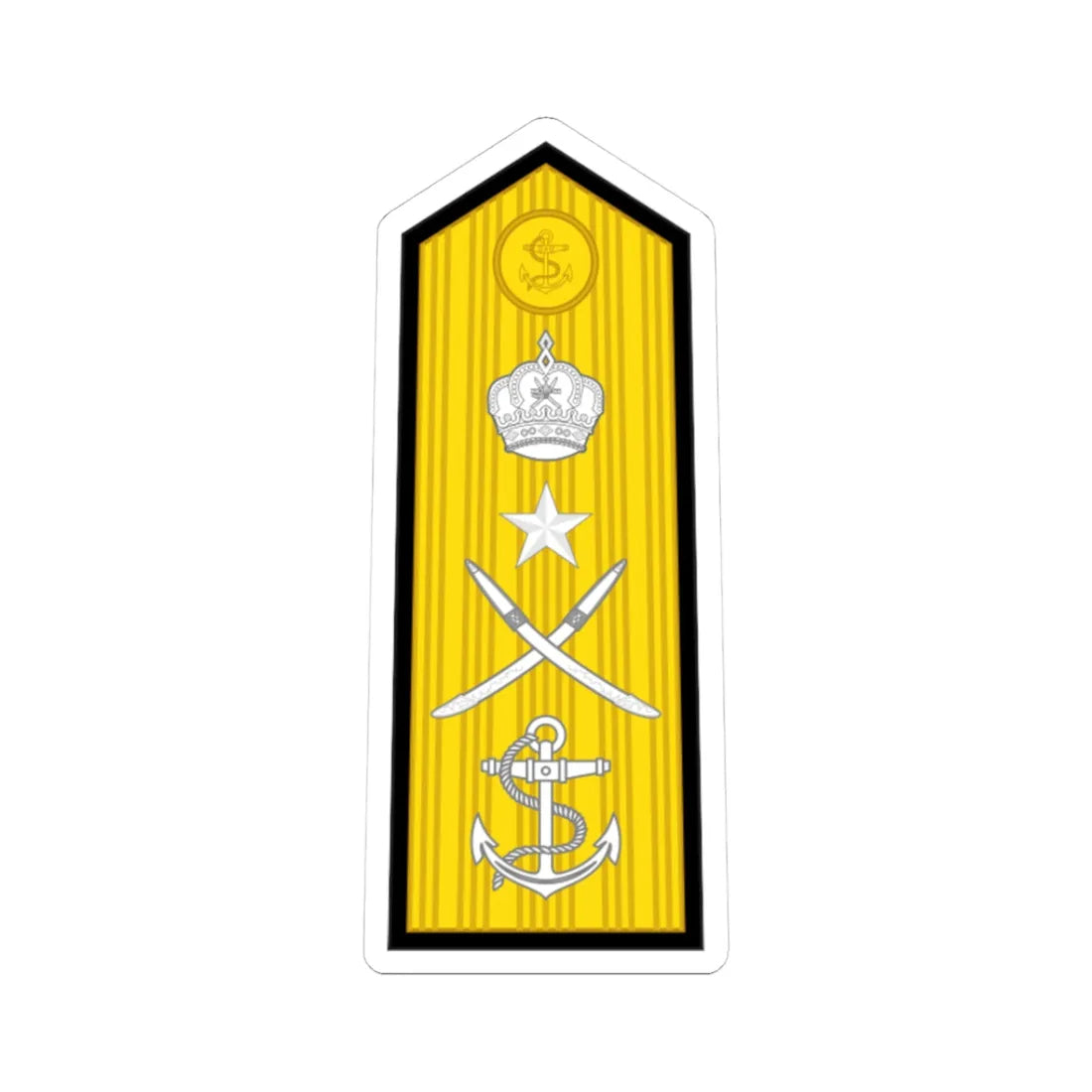 16.RNO VADM Sleeve (Oman) (Military Rank) STICKER Vinyl Kiss-Cut Decal 3 Inch White - The Sticker Space