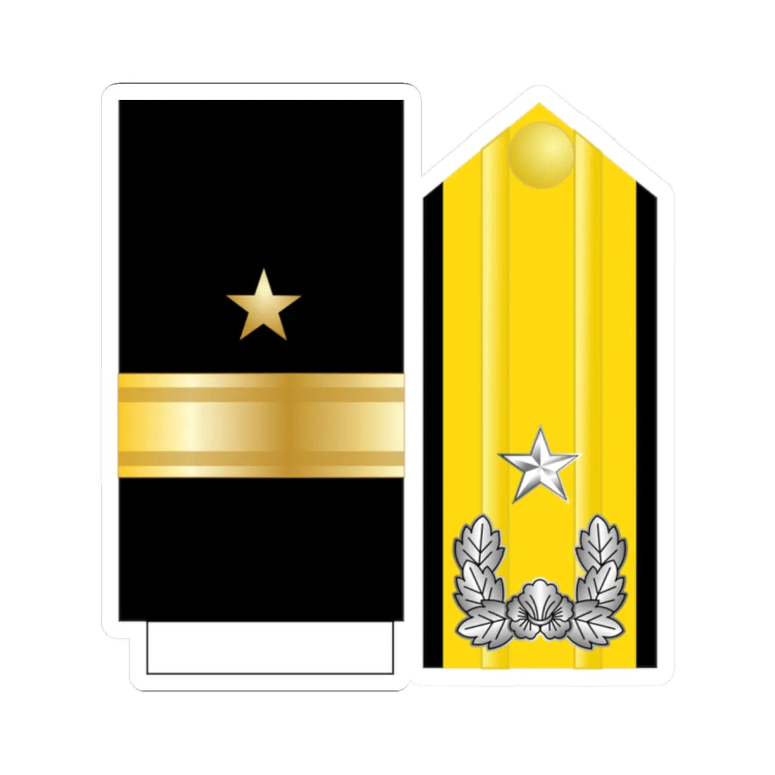 16.SKN CDRE (Korea) (Military Rank) STICKER Vinyl Kiss-Cut Decal 2 Inch White - The Sticker Space