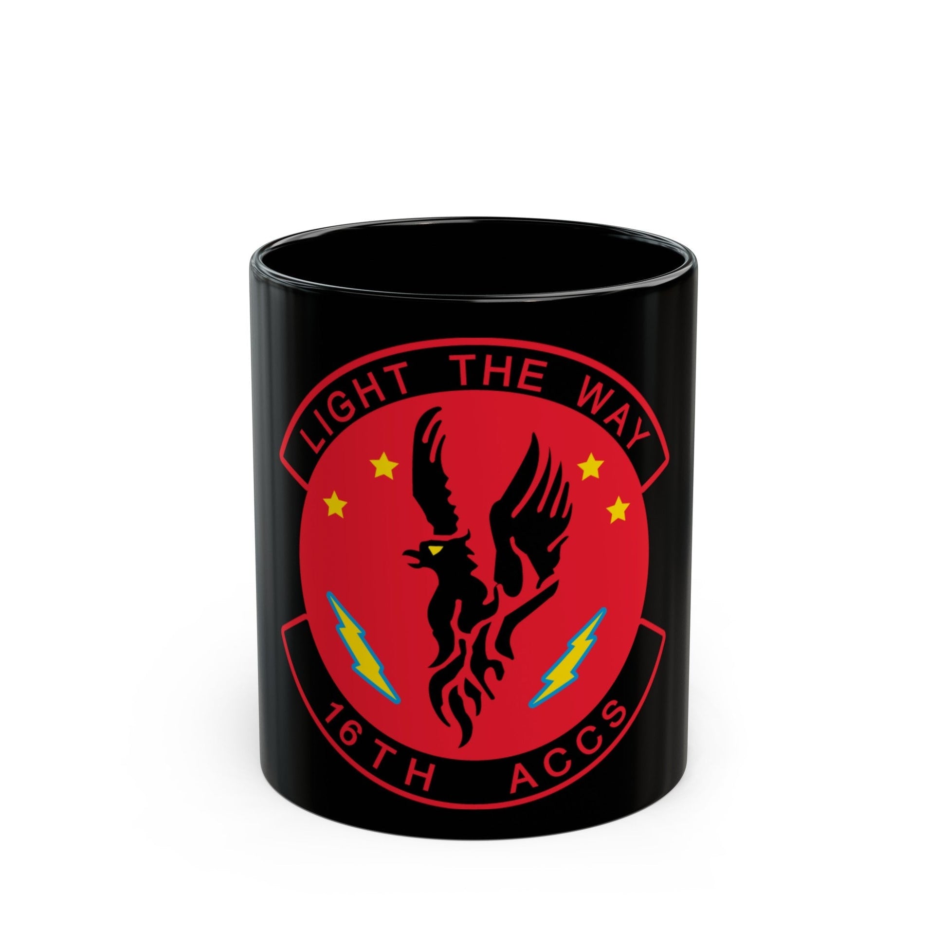 16TH ACCS (U.S. Air Force) Black Coffee Mug-11oz-The Sticker Space