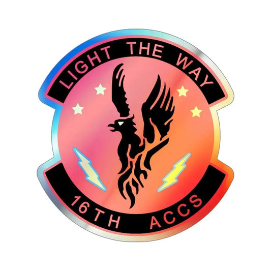 16TH ACCS (U.S. Air Force) Holographic STICKER Die-Cut Vinyl Decal 6 Inch Holographic - The Sticker Space