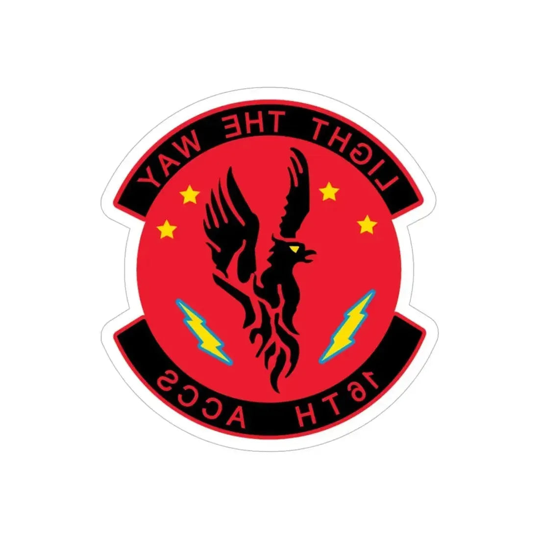 16TH ACCS (U.S. Air Force) REVERSE PRINT Transparent Die-Cut STICKER - The Sticker Space