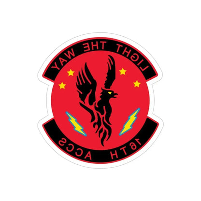 16TH ACCS (U.S. Air Force) REVERSE PRINT Transparent Die-Cut STICKER - The Sticker Space