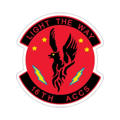 16TH ACCS (U.S. Air Force) STICKER Vinyl Kiss-Cut Decal 2 Inch White - The Sticker Space