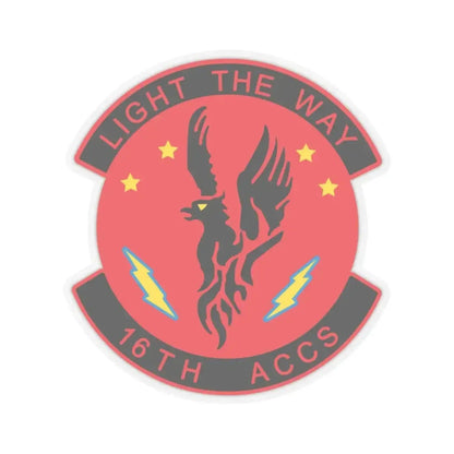 16TH ACCS (U.S. Air Force) STICKER Vinyl Kiss-Cut Decal 4 Inch Transparent - The Sticker Space
