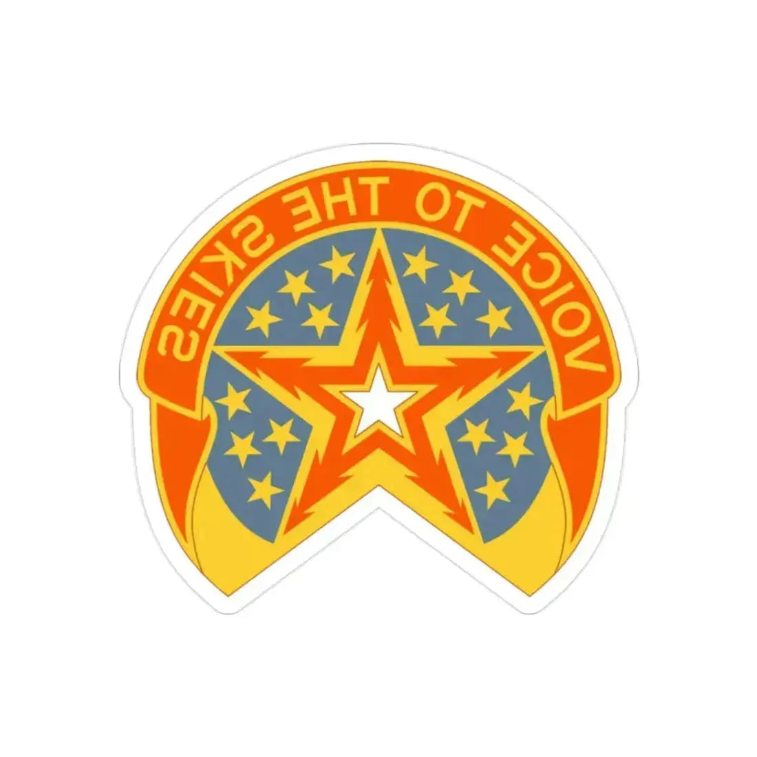 16th Air Traffic Control Battalion (U.S. Army) REVERSE PRINT Transparent Die-Cut STICKER 2 Inch Die-Cut Transparent - The Sticker Space