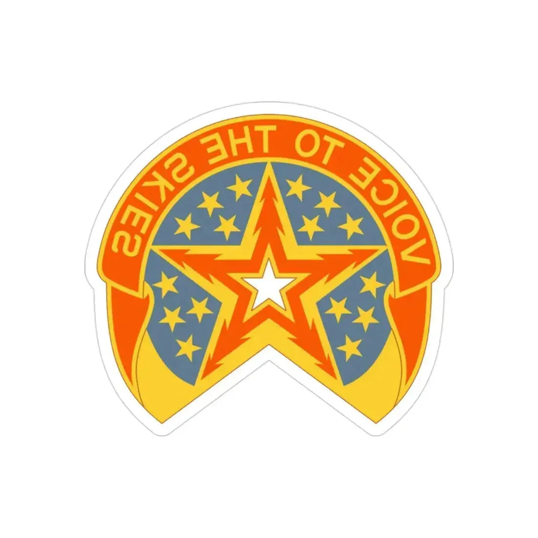 16th Air Traffic Control Battalion (U.S. Army) REVERSE PRINT Transparent Die-Cut STICKER 3 Inch Die-Cut Transparent - The Sticker Space