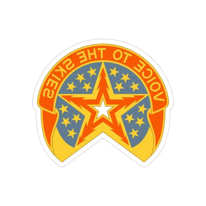 16th Air Traffic Control Battalion (U.S. Army) REVERSE PRINT Transparent Die-Cut STICKER 3 Inch Die-Cut Transparent - The Sticker Space