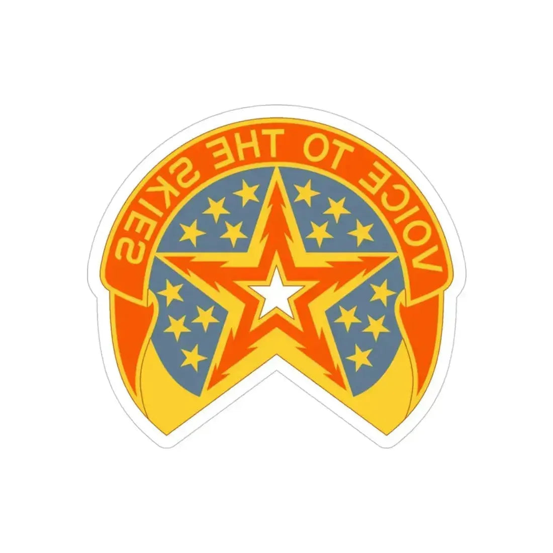 16th Air Traffic Control Battalion (U.S. Army) REVERSE PRINT Transparent Die-Cut STICKER 4 Inch Die-Cut Transparent - The Sticker Space