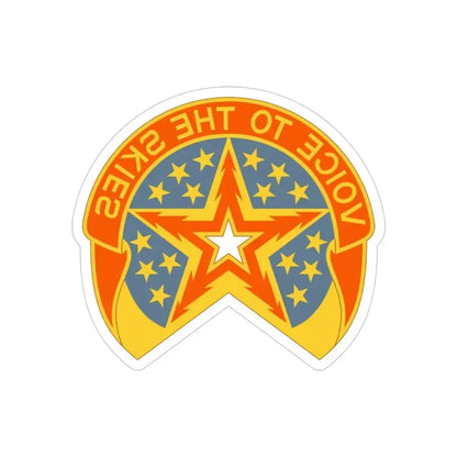 16th Air Traffic Control Battalion (U.S. Army) REVERSE PRINT Transparent Die-Cut STICKER 4 Inch Die-Cut Transparent - The Sticker Space