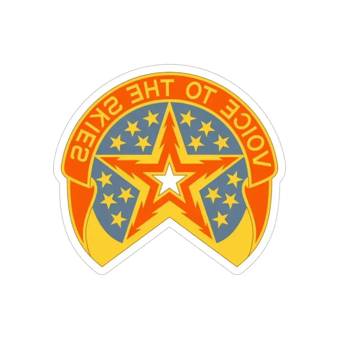 16th Air Traffic Control Battalion (U.S. Army) REVERSE PRINT Transparent Die-Cut STICKER 6 Inch Die-Cut Transparent - The Sticker Space